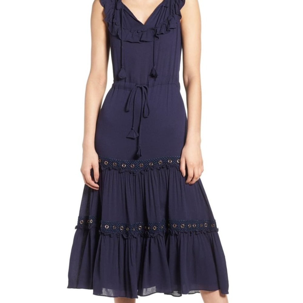 MISA LOS ANGELES Gabriella Blue Long Dress